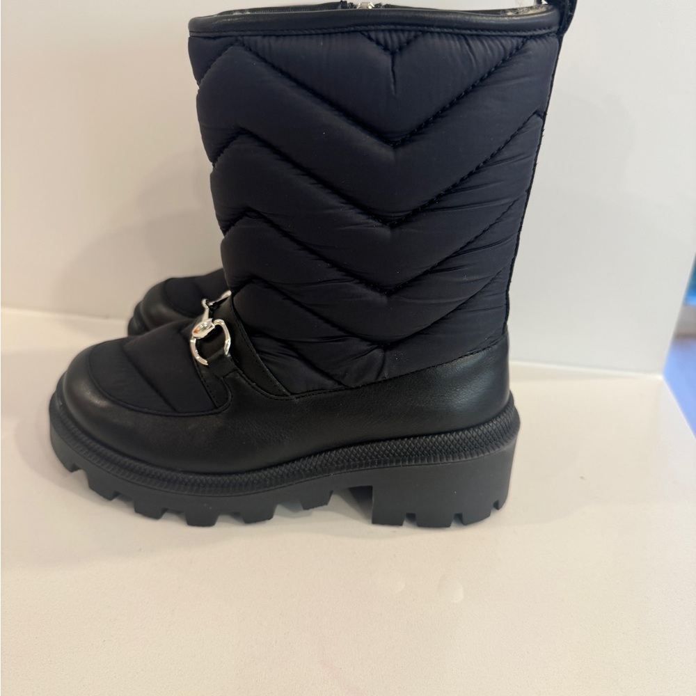 Gucci Black Quilted Kids' Lug Sole Boots